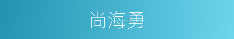 尚海勇的同义词