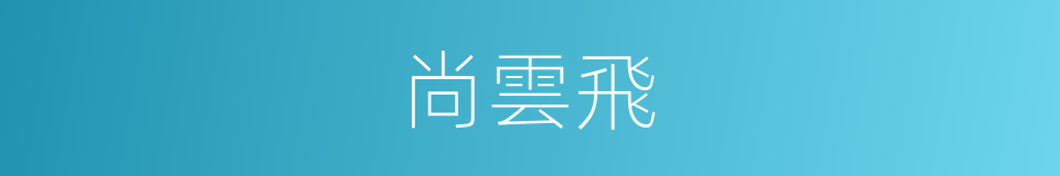 尚雲飛的同義詞