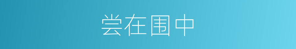 尝在围中的意思