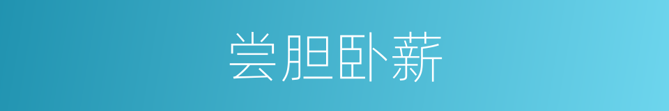 尝胆卧薪的意思