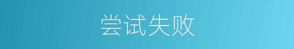尝试失败的同义词