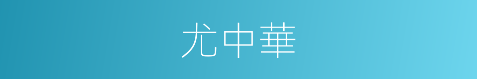 尤中華的同義詞