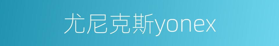 尤尼克斯yonex的同义词