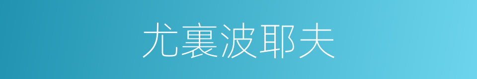 尤裏波耶夫的同義詞