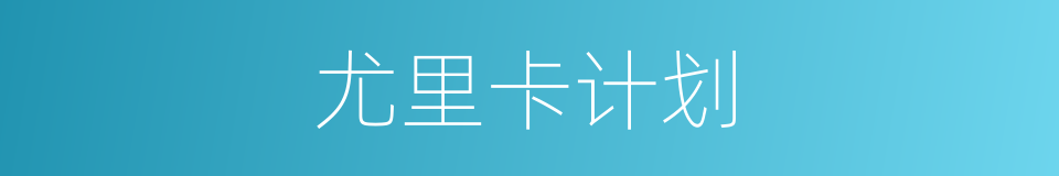 尤里卡计划的同义词