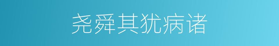 尧舜其犹病诸的同义词