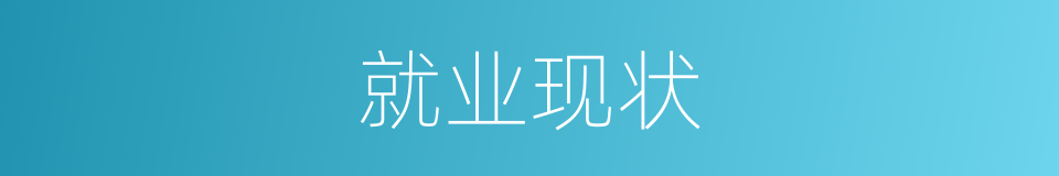 就业现状的同义词