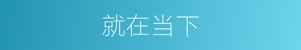 就在当下的同义词