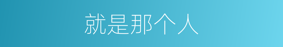 就是那个人的同义词