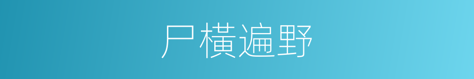 尸橫遍野的意思