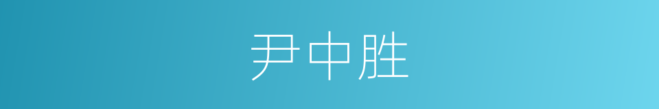 尹中胜的同义词