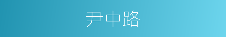 尹中路的同义词