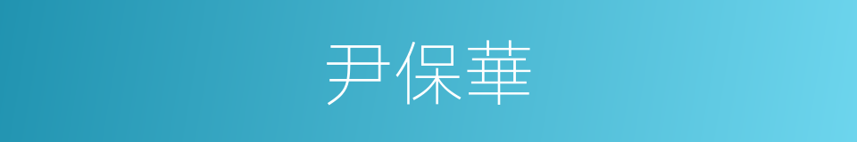 尹保華的同義詞