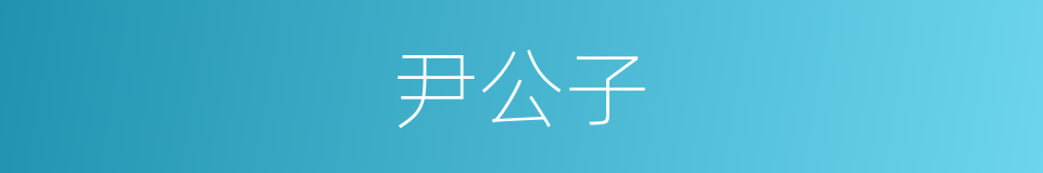 尹公子的同义词