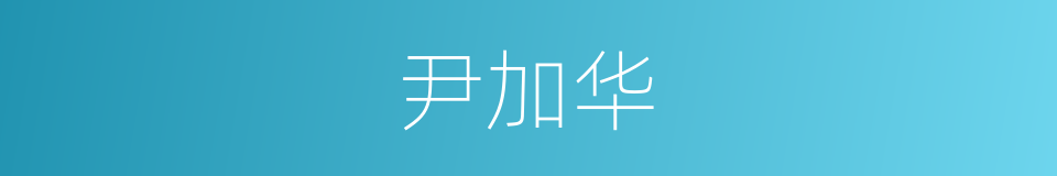 尹加华的同义词