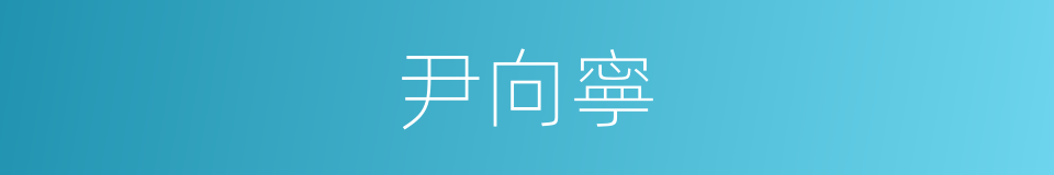 尹向寧的同義詞