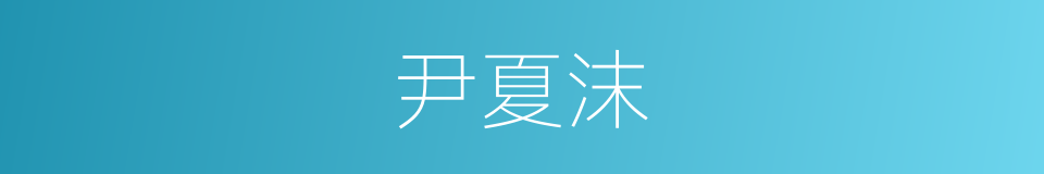 尹夏沫的同义词