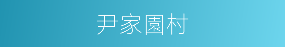 尹家園村的同義詞