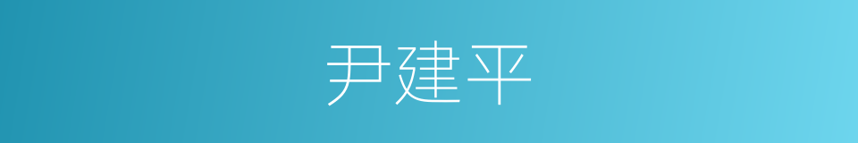 尹建平的同义词