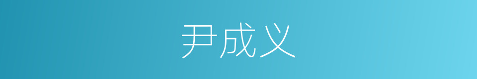 尹成义的同义词