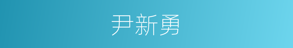 尹新勇的同义词