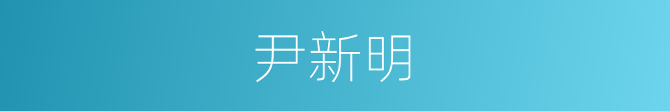 尹新明的同义词