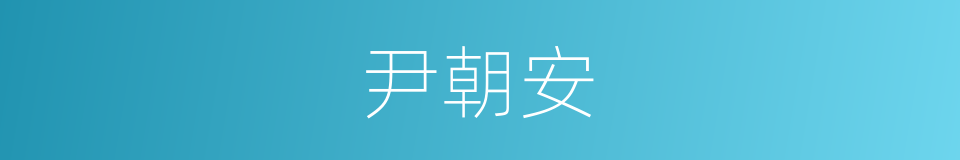 尹朝安的同义词