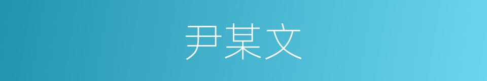 尹某文的同义词