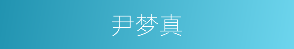 尹梦真的同义词