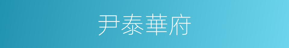 尹泰華府的同義詞