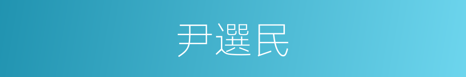 尹選民的同義詞