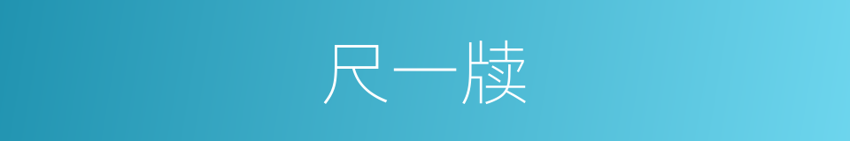 尺一牍的意思
