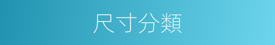 尺寸分類的同義詞