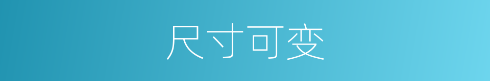 尺寸可变的同义词