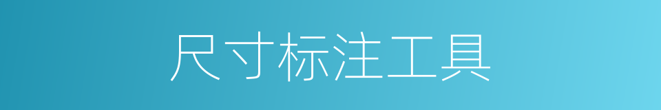 尺寸标注工具的同义词