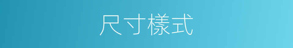 尺寸樣式的同義詞