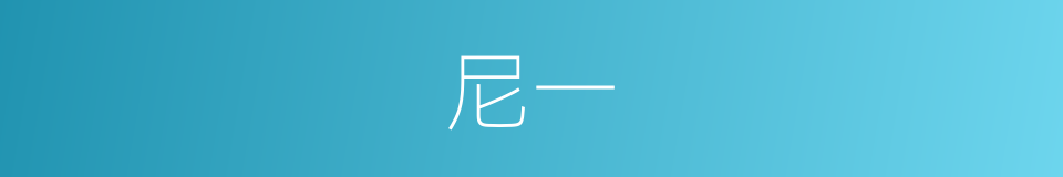 尼一的同义词