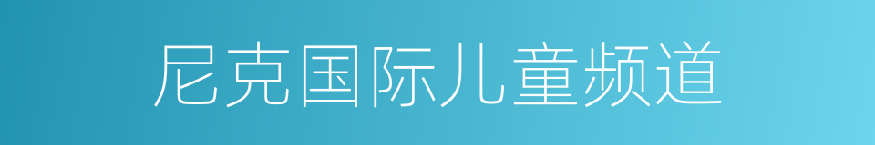 尼克国际儿童频道的同义词