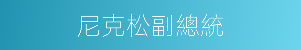尼克松副總統的同義詞