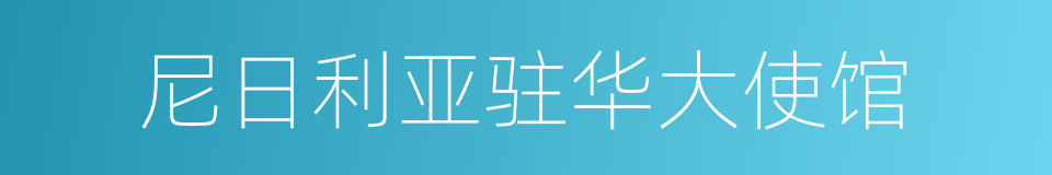 尼日利亚驻华大使馆的同义词