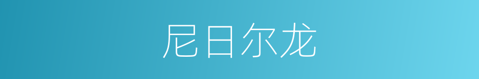 尼日尔龙的同义词