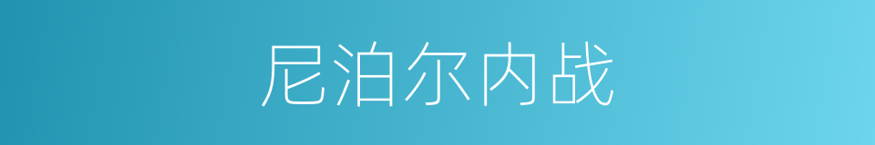 尼泊尔内战的同义词