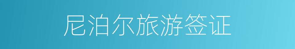 尼泊尔旅游签证的同义词