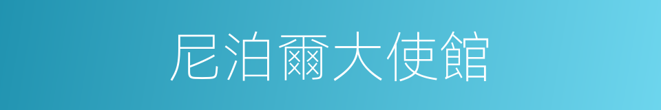 尼泊爾大使館的同義詞