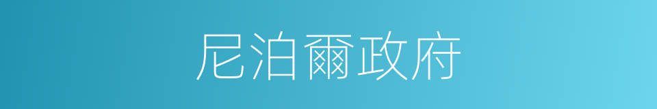 尼泊爾政府的同義詞