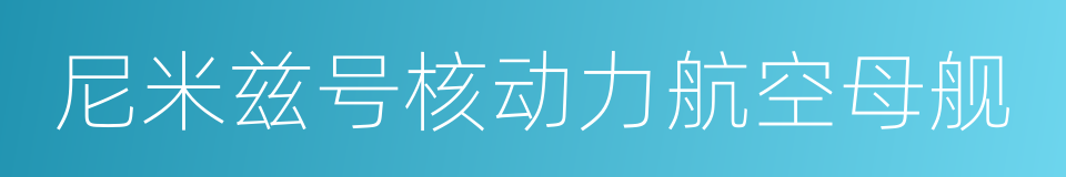 尼米兹号核动力航空母舰的同义词