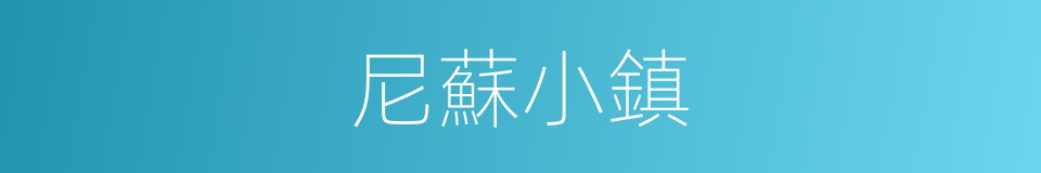 尼蘇小鎮的同義詞