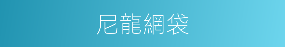 尼龍網袋的同義詞