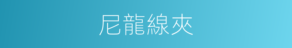 尼龍線夾的同義詞