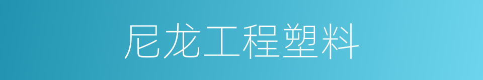 尼龙工程塑料的同义词